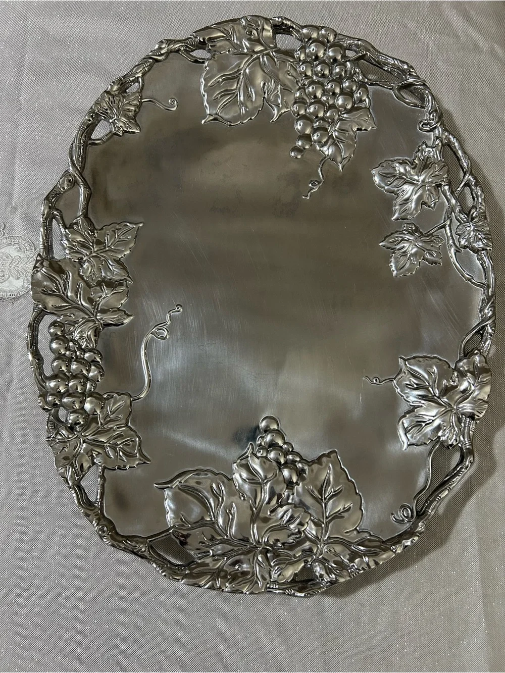 Arthur Court Silver Grape Vine Serving Tray vintage 2002, in great condition.